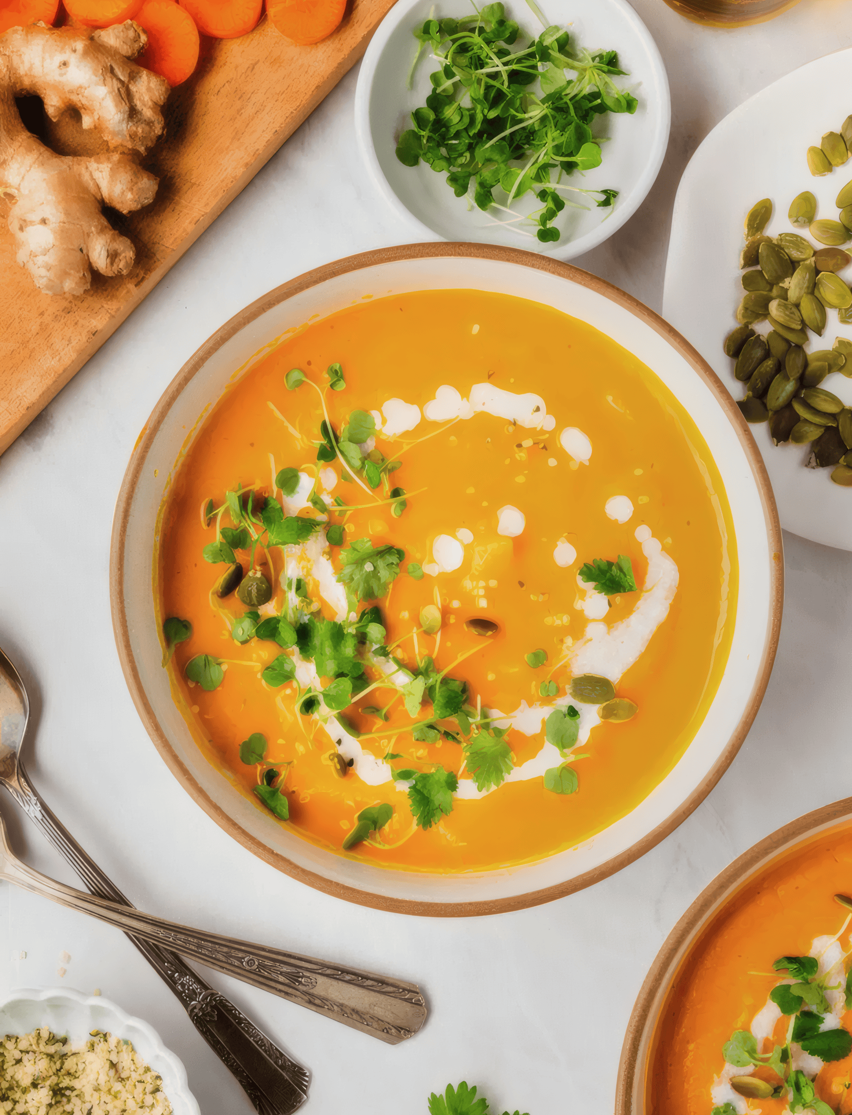Side dishes for Easter - carrot ginger soup